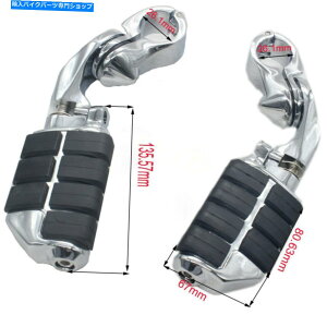 N[p[c 1.25 "n[[_rbh\2pcŝ߂̃Np̂PEGHGWK[hyO 1.25" Chrome Angled Peg Highway Engine Guard Foot Pegs For Harley Davidson 2pcs
