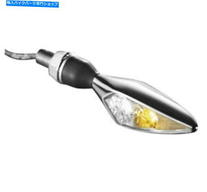 クロームパーツ クレルマンクロムフロント右マイクロ菱形ラン/ターン信号 Kuryakyn By Kellermann Chrome Front Right Micro Rhombus Run/Turn Signal