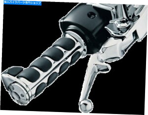 N[p[c 6228Xbg{XENCLƃNANZgOtv~AC\Obv 6228 Premium ISO-Grips with Chrome Accent Rings with Throttle Boss Kuryakyn