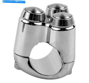 �N���[���p�[�c Motone Custom Triple Button Microswitch 7/8 "Chrome MME009. MOTONE CUSTOMS Triple Button Microswitch 7/8" Chrome MME009
