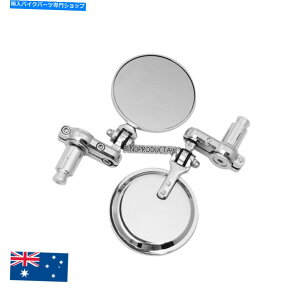N[p[c 7/8 "NCRB܂肽ݎo[GhA~[hDJeB}nz_XYLBMW 7/8" Chrome CRB Foldable Bar End rear Mirrors Ducati Yamaha Honda Suzuki BMW