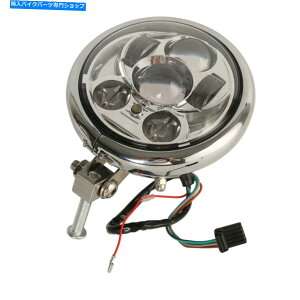 N[p[c Eh5.75 "Chrome LED HIDwbhCgdW /nEWOtBbĝ߂̃n[CDavidson New Round 5.75" Chrome LED Hid Headlight Bulb W/ Housing Fit For Harley Davidson New