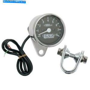 N[p[c hbOXyV8000 RPMN[ubNtFCX2.4 "dq^R[^n[[ Drag Specialties 8000 rpm Chrome Black Face 2.4" Electronic Tachometer Harley