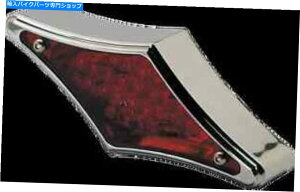 N[p[c v1NLED_ChAe[CgAZun[[_rbh\ Pro One Chrome Red LED Diamond Rear Taillight Assembly Harley Davidson