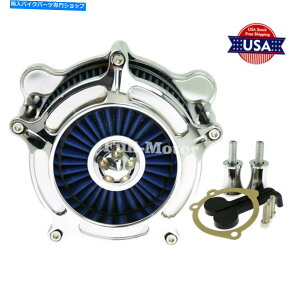 N[p[c Harley Dyna FXR\tgc[Ô߂̃N[GAN[i[ێtB^[tBbg Chrome Air Cleaner Blue Intake Filter Fit For Harley Dyna FXR Softail Touring
