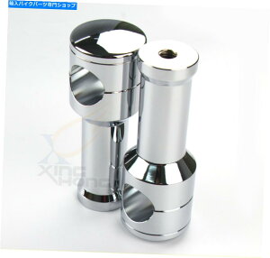 �N���[���p�[�c �N�����X�g���[�g4 1 1/4 1.25 �n�[���[�p�n���h���o�[���C�U�[ Chrome Straight 4 Rise 1 1/4 1.25 Mount Handlebar Risers for Harley�y���s�A���i�z