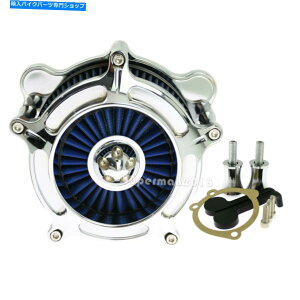 N[p[c Harley Suftail Dyna 00-2015̂߂̃N[GAN[i[XpCNCe[Nu[tB^[tBbg Chrome Air Cleaner Spike Intake Blue Filter Fit For Harley Softail Dyna 00-2015