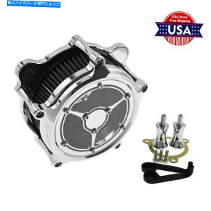 N[p[c n[[EtEt08-16 Softail 16̂߂̃NAN[GAN[i[O[tB^[tBbg Clear Chrome Air Cleaner Gray Filter Fit For Harley FLHT FLHR 08-16 Softail 16