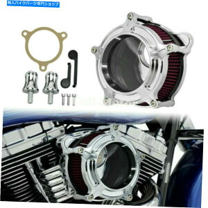 N[p[c Harley Road Street Electra Glidê߂Chrome Clacity Air CleanerێtB^[ Chrome Clarity Air Cleaner Intake Filter For Harley Road Street Electra Glide
