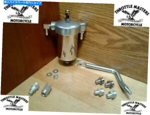 N[p[c n[[pwbh1948-1957̂߂̃NICtB^[LjX^[}EgLbg Chrome Oil Filter Canister Mount Kit for Harley Panhead 1948-1957
