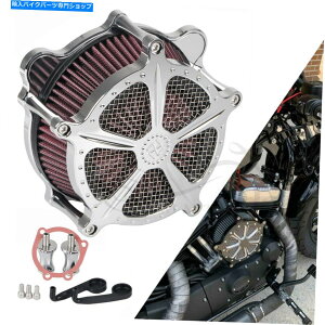N[p[c Harley Touring flht flhr fltr̂߂Chrome CNCJbgGAN[i[zCtB^[ Chrome CNC Cut Air Cleaner Intake Filter For Harley Touring FLHX FLHT FLHR FLTR