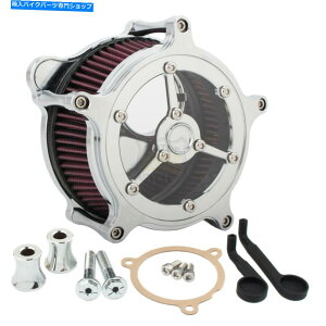 N[p[c n[[[hOCĥ߂̃NNAGAN[i[zCtB^[18-21 Chrome Clear Air Cleaner Intake Filter For Harley Road Glide 17-UP Softail 18-21