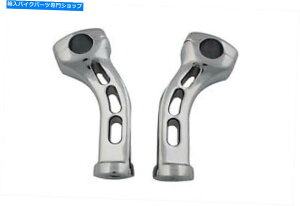 N[p[c Chrome 5-1 / 2 "XbgtrbgCU[LbgV-Twin Big Twin-Sportster Chrome 5-1/2" Slotted Billet Riser Kit V-Twin Big Twin -Sportster