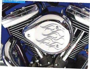 N[p[c ܃hbvGAN[i[LbgN[t[tBbgn[[ - _rbh\ Tear Drop Air Cleaner Kit Chrome Flame fits Harley-Davidson