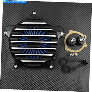 N[p[c Harley Dyna 00-17c[O00̃N[XgCvGAN[i[u[GAtB^[tBbg Chrome Stripe Air Cleaner Blue Air Filter Fit For Harley Dyna 00-17 Touring 00