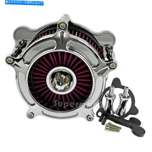 N[p[c n[[c[O2008-16̂߂ׂ̂ẴN[GAN[i[XpCNێ惌bhtB^[tBbg All Chrome Air Cleaner Spike Intake Red Filter Fit For Harley Touring 2008-16