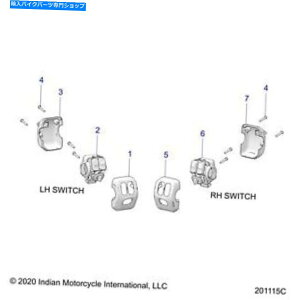 �N���[���p�[�c Polaris SwitchControl�J�o�[�A���A���ʁA�N�����A����OEM�p�[�g5454139-156 Polaris Switchcontrol Cover, Left, Front, Chrome, Genuine OEM Part 5454139-156�y���s�A���i�z