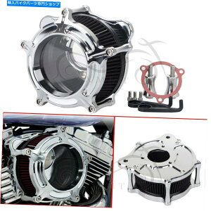 �N���[���p�[�c Harley Road King Flstse Flstse US�̂��߂̃N���A�N���[���G�A�N���[�i�u���b�N�ێ�t�B���^�[ Clear Chrome Air cleaner Black Intake Filter For Harley Road King FLHT FLSTSE US�y���s�A���i�z