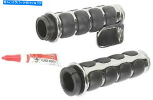 N[p[c NLCv~A6343 ISOObvN[W /֊stC\Xbg{X Kuryakyn Premium 6343 ISO-Grips Chrome w/ contoured Iso-Throttle Boss