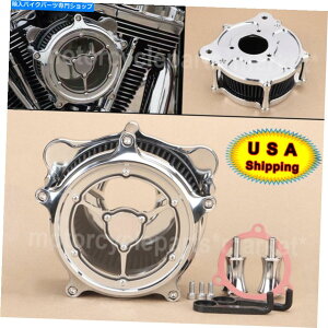 N[p[c Harley Touring Flhx̃JX^Fltrx̂߂̃NRSDGAN[i[ێ捕tB^[ Chrome RSD Air Cleaner Intake Black Filter For Harley Touring FLHX Custom FLTRX