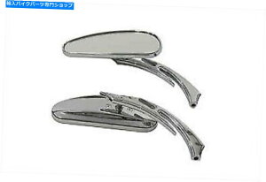 N[p[c Deco~[Zbgn[[_rbh\V-TwinɂrbgN Deco Mirror Set Billet Chrome for Harley Davidson by V-Twin