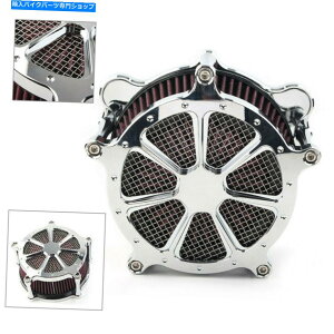 N[p[c Harley Touring Flhtc 200-2016̂߂ׂ̂ẴN[GAN[i[zC^[rtB^[ All Chrome Air Cleaner Intake Turbine Filter For Harley Touring FLHTC 200-2016