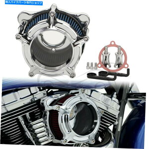 N[p[c Harley Flstse 11-12FXSBSE 13-14̂߂̃NNAGAN[i[u[Ce[NtB^[ Chrome Clear Air Cleaner Blue Intake Filter For Harley FLSTSE 11-12FXSBSE 13-14