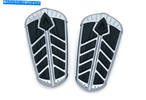 N[p[c Ch'15 -'17̂߂̃NCLN[XsAȀq̏̑} Kuryakyn Chrome Spear Rear Passenger Floorboard Inserts for Indian '15-'17