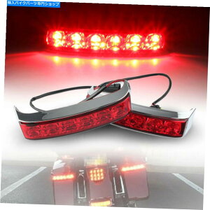 N[p[c LEDThobO/u[L/]vCgNnEWO/YtBbgn[[14-19 LED Saddlebag Run/Brake/Turn Lamp Light Chrome Housing/Red Lens Fit Harley 14-19