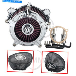 N[p[c N[XpCNGAN[i[ԋzCtB^[C\bNXpn[[GNgOCh Chrome Spike Air Cleaner Red Intake Filter&Rain Sock For Harley Electra Glide