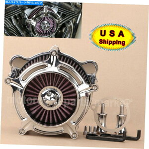 N[p[c ^[rN[XpCNGAN[itB^[ێVXeZbgn[[c[O Turbine Chrome Spike Air Cleaner Filter Intake System Set For Harley Touring US