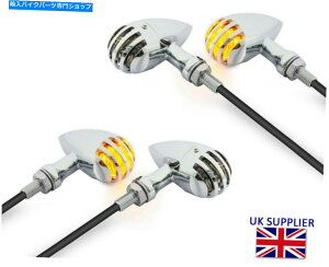 N[p[c n[[_rbh\X|[cX^[_Ci2yÂ߂̃I[goCLEDCWP[^[N Motorcycle LED Indicators Chrome for Harley Davidson Sportster Dyna 2 PAIRS