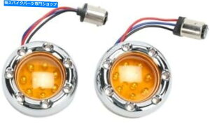 N[p[c zCgOLEDߐF̃YtĂArlen Nessd@\N[g Arlen Ness Dual Function Chrome Trim with White Ring LEDs and Amber Lens