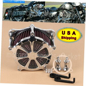 N[p[c Harley Flhx 2008-2018̂߂̃RgXgN[JbgGAN[i[zCtB^[VXe Contrast Chrome Cut Air Cleaner Intake Filter System For Harley FLHX 2008-2018