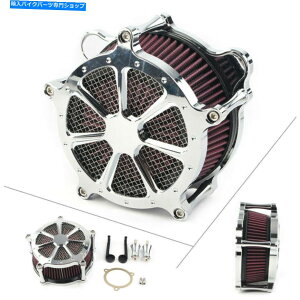 N[p[c Harley Electra Glide Flht 08-16pN^[rGAN[i[zCVXeLbg Chrome Turbine Air Cleaner Intake System Kit For Harley Electra Glide FLHT 08-16