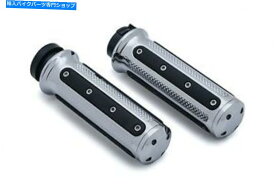 クロームパーツ クライャキンクローム重工業ハンドグリップハーレーW /ケーブルスロットル Kuryakyn Chrome Heavy Industries Hand Grips Harley w/ Cable Throttle