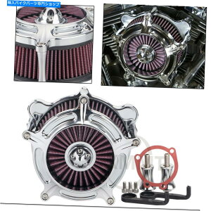 N[p[c Harley Dyna Softail Street Glide Flhr̂߂̃NXpCNGAN[i[ێtB^[ Chrome Spike Air Cleaner Intake Filter For Harley Dyna Softail Street Glide FLHR