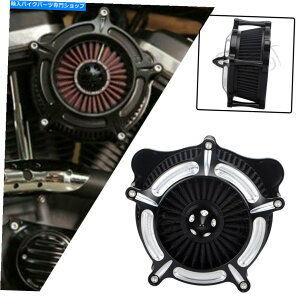 N[p[c Harley Dyna FXDWG Fatboy Road Glidê߂̃N^[rGAN[i[ubNtB^[ Chrome Turbine Air Cleaner Black Filter For Harley Dyna FXDWG Fatboy Road Glide