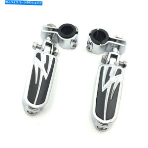 �N���[���p�[�c �n�[���[�_�C�i���C�h�O���C�h�����j�̎q�̂��߂�1 "�n�C�E�F�C���t�b�g�y�O�N�����v�L�b�g 1" Highway Flame Foot Pegs Clamp Kit For Harley Dyna Wide Glide Bad Boy Softail