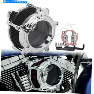 �N���[���p�[�c Harley Touring Electra Glide Softail�̂��߂̃N�����G�A�N���[�i�u���b�N�ێ�t�B���^�[ Chrome Air Cleaner Black Intake Filter For Harley Touring Electra Glide Softail�y���s�A���i�z