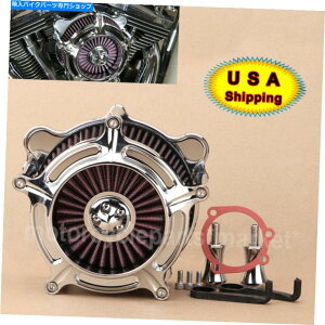 N[p[c Harley Dyna 99-13 FLDiCggCFXSTB̂߂̃N[GAN[i[ԋzCtB^[ Chrome Air Cleaner Red Intake Filter For Harley Dyna 99-13 FLD Night Train FXSTB