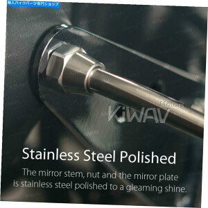N[p[c Kiwav~[X^XNGANwbhCg}EggȃX^C̏̃I[goC KiWAV mirror Stan square chrome headlight mount retro style for early motorcycle