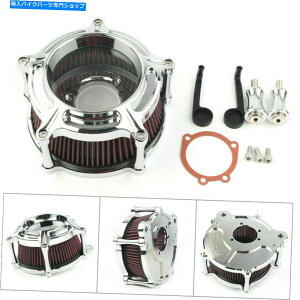 N[p[c Harley Touring Dyna Flhr Flhx Flht flhx flhx flhx̂߂̃NAN[GAN[i[ێtB^[ Clear Chrome Air Cleaner Intake Filter For Harley Touring Dyna FLHR FLHX FLHT US