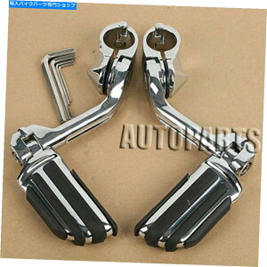 N[p[c 1.25C`GWK[ĥ߂̍HyONς Highway Pegs Footpeg Chromed for 1.25" Engine Guard Tri Glide Sportster Electra