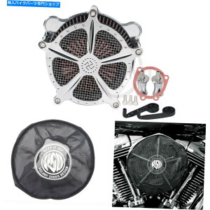N[p[c ChromeGAN[i[bhtB^[W / Rain Sock for Harley Dyna FXD FXDB Softail Flstn Chrome Air Cleaner Red Filter W/Rain Sock For Harley Dyna FXD FXDB Softail FLSTN