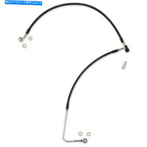 N[p[c Magnum Lower Brake Line - ubN/N[p - \tgSBC1101-00 MAGNUM LOWER BRAKE LINE - BLACK/CHROME FITTINGS - SOFTAIL SBC1101-00