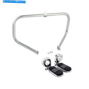 N[p[c NGWK[hNbVo[w /tbgyOtbgXgtBbgn[[[hLO09-21 Chrome Engine Guard Crash Bar w/ Footpeg Footrest Fit For Harley Road King 09-21