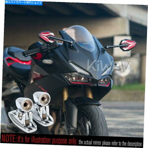 N[p[c ԂViperiitFAO~[Nx[X߉\tBbgCBR ZX FZR GSX-R Red black ViperII fairing mirror chrome base adjustable fits CBR ZX FZR GSX-R