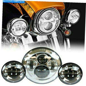 N[p[c 7 "LEDwbhCg+ 4.5"n[[GNgOChEgNVbN̂߂̏Ɩ 7" LED Headlight + 4.5g Passing Lights For Harley Electra Glide Ultra Classic US