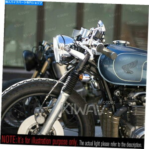 N[p[c KiwavwbhCgN[Rv[gTCh}Eg5-3 / 4 "H4 LHD ECEI[goC KiWAV headlight chrome complete side mount 5-3/4" H4 LHD ECE motorcycle 